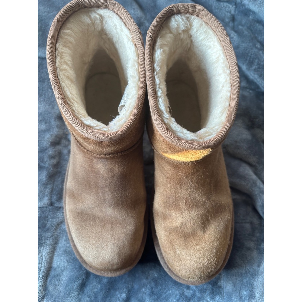 UGG Classic Ultra Mini Platform Chestnut Suede Boots 1134991 Womens 8